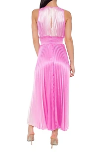 Sleeveless Pleated Maxi Dress