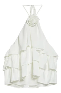 Minnie Tiered Ruffle Halter Top