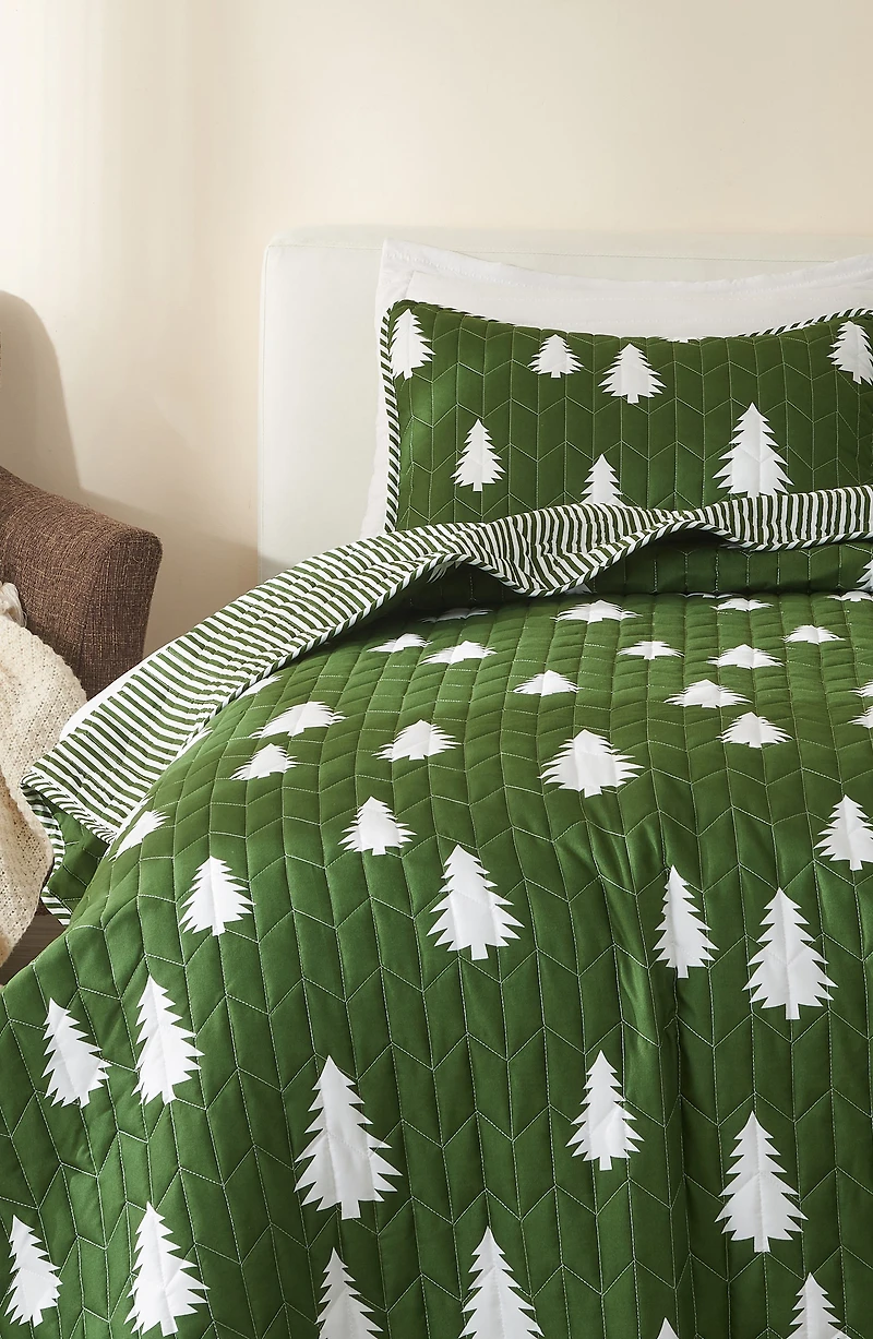 Forest Lodge Reversible Quilt & Sham Set