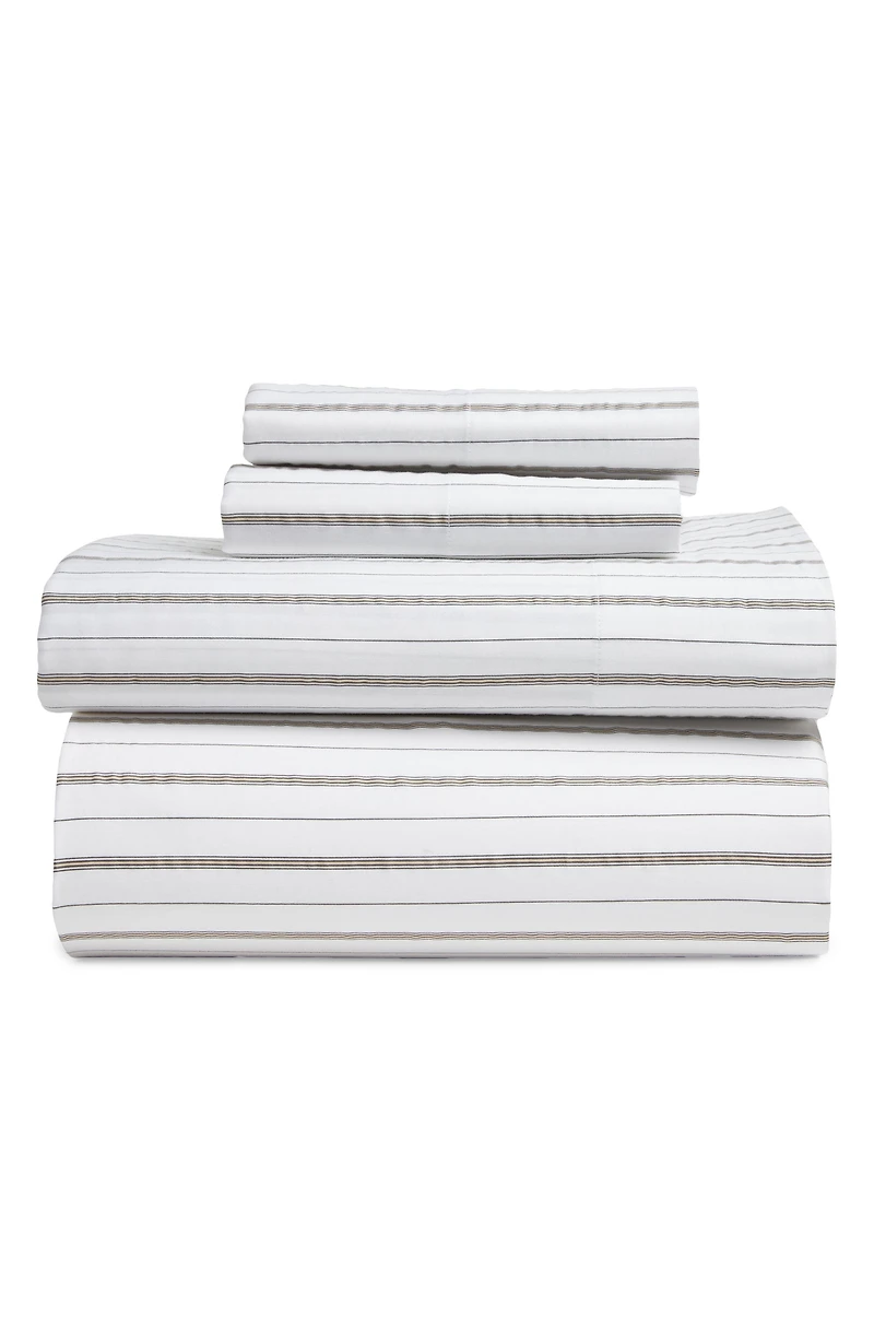 Stripe Organic Cotton Sateen Sheet Set