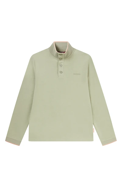 Saxthorpe Quarter Button Top