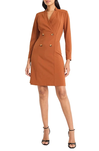 Long Sleeve Tuxedo Dress