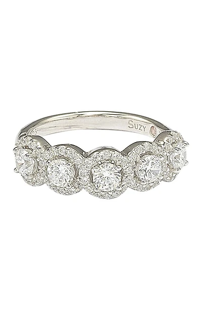 Sterling Silver Round Cubic Zirconia Halo Ring