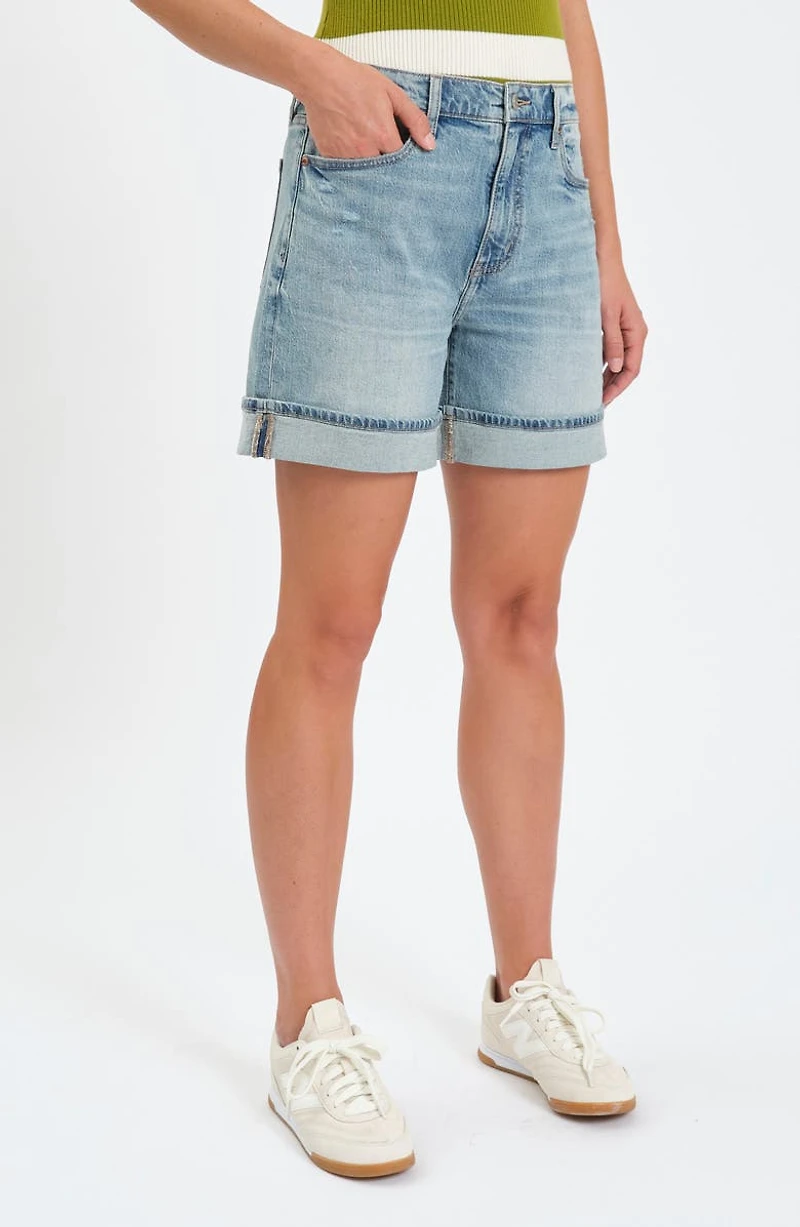 Easy Rider High Waist Relaxed Denim Shorts