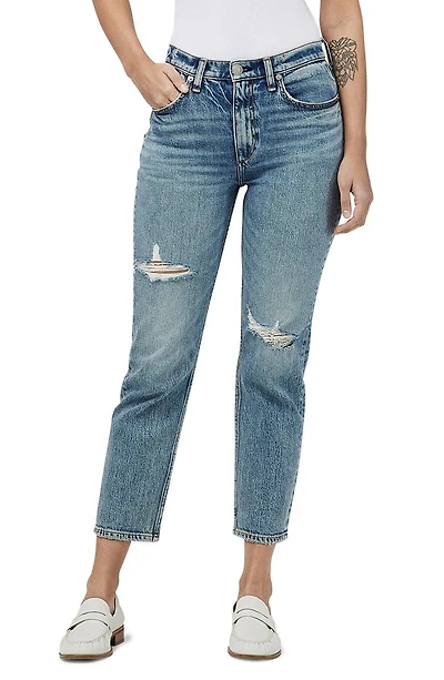 Wren Ripped High Waist Ankle Slim Jeans