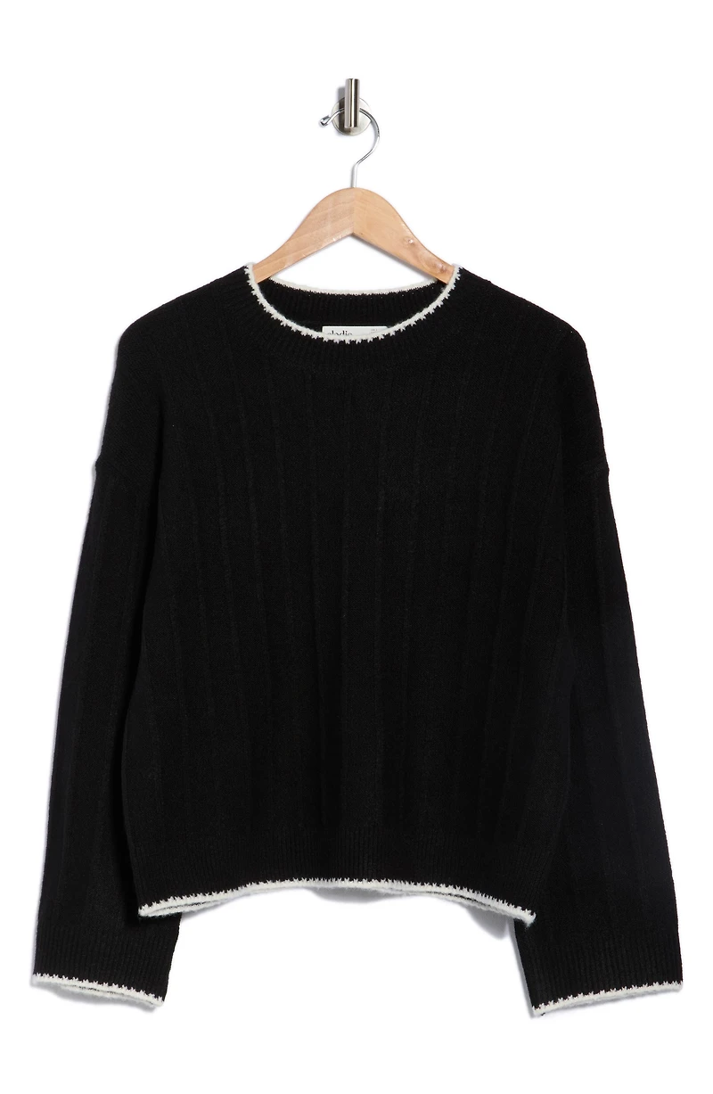 Contrast Stitch Pullover Sweater