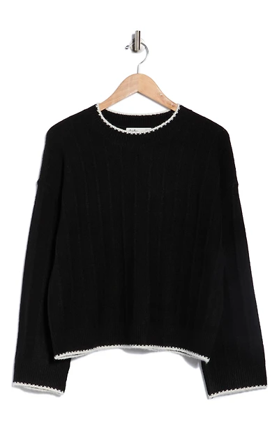 Contrast Stitch Pullover Sweater