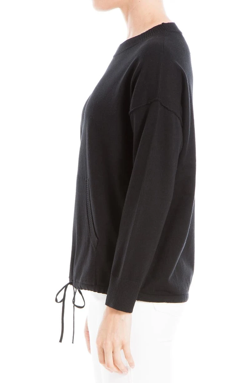 Drawstring Hem Pullover Sweater