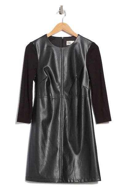 Faux Leather Minidress