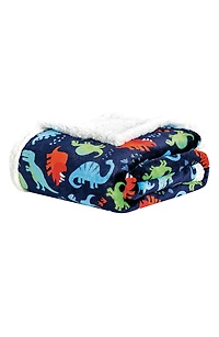 Dinosaur Plush Throw Blanket