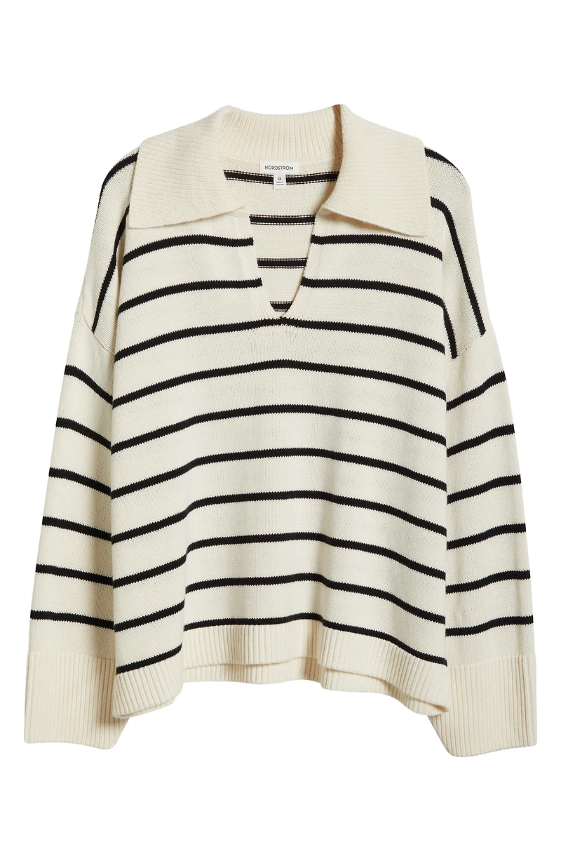 Stripe Cotton & Cashmere Sweater