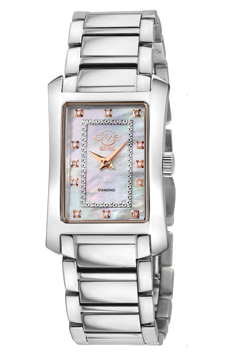 Women's Luino Rectangle Diamond Dial Bracelet Watch, 29.5mm