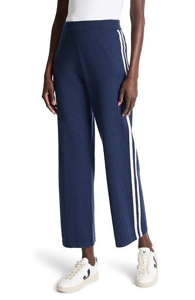 Cool Down Wide Leg Cotton Blend Track Pants