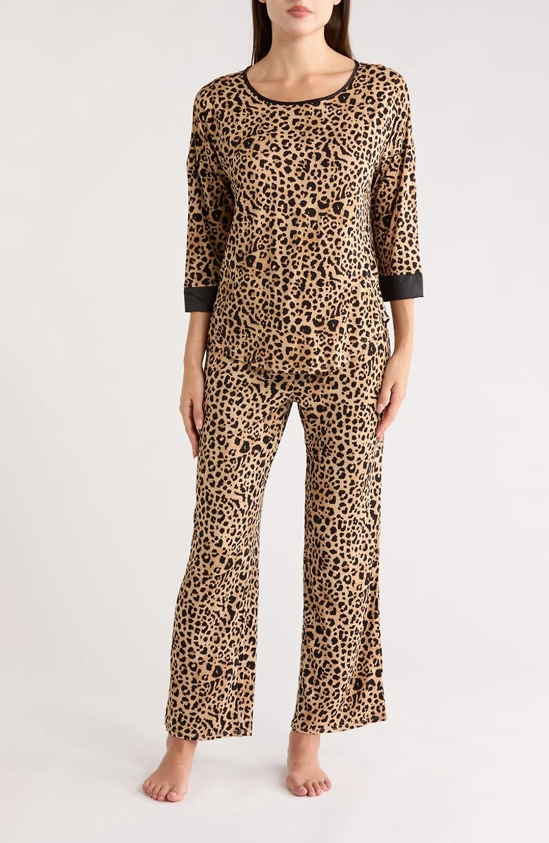 Leopard Print Top & Pants Pajamas
