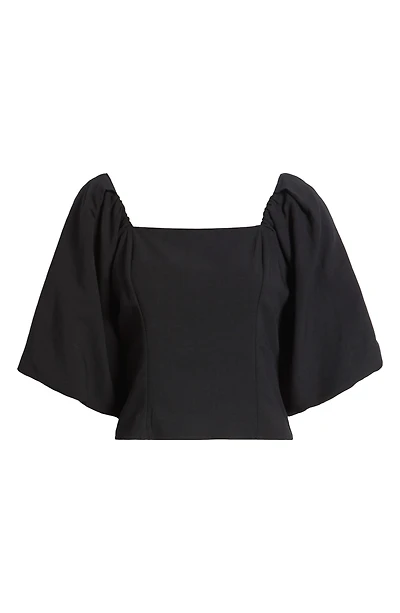Puff Sleeve Square Neck Top