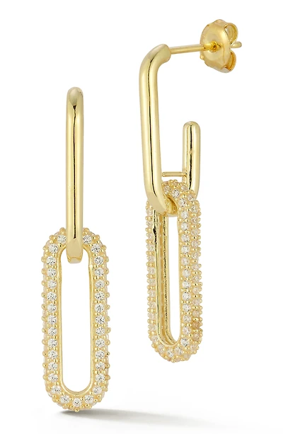 Oval Link Drop Earrings