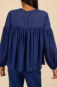 Clip Dot Georgette Top