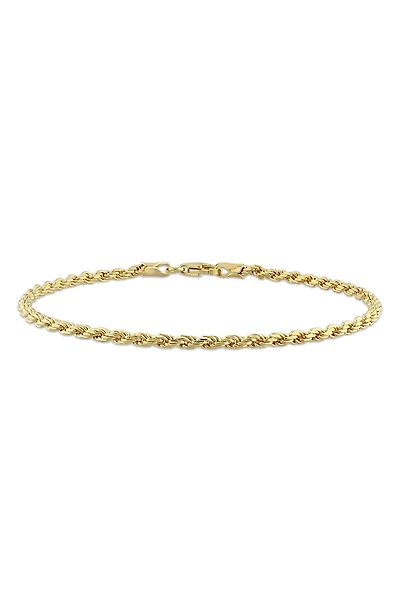 18K Yellow Gold Plated Sterling Silver Twisted Rope Bracelet