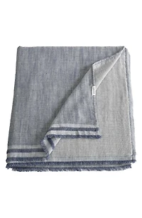 Fine Weave Linen & Cotton Blend Throw Blanket