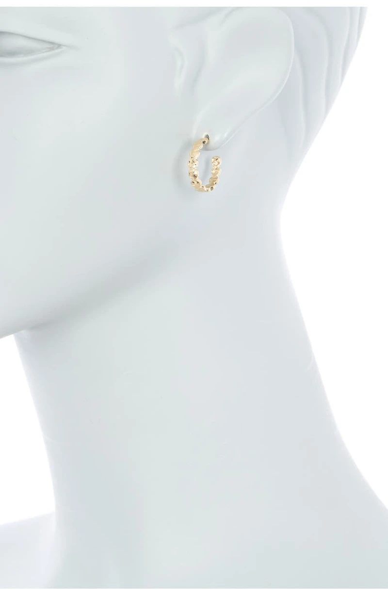 Brass Hoop and Huggies - Set of 3