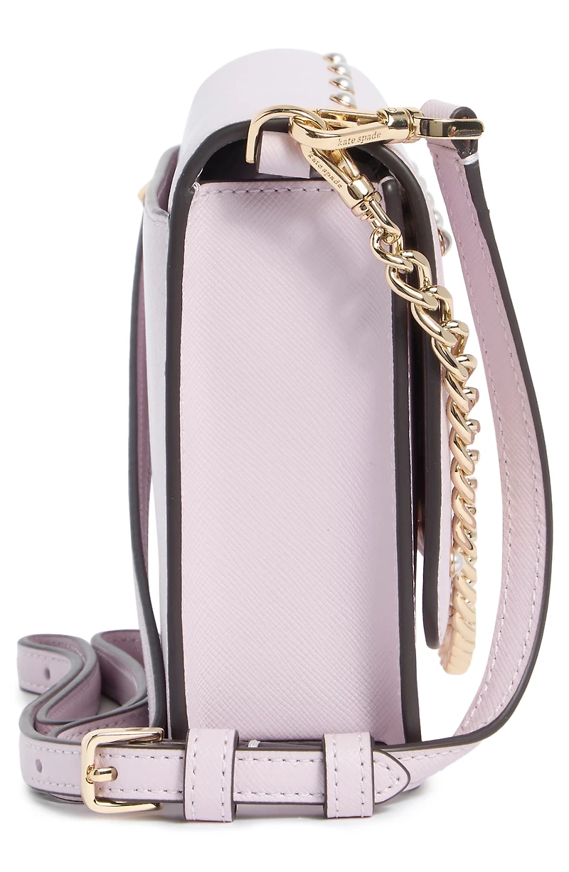 madison studded faux pearl crossbody bag