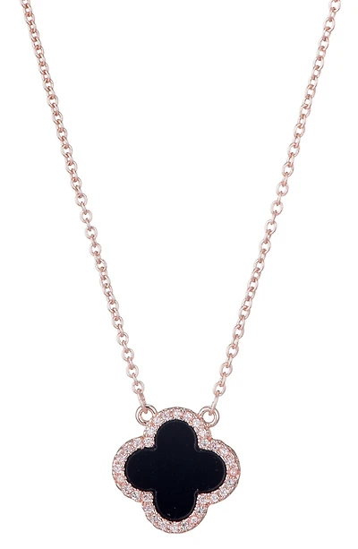 Cubic Zirconia Clover Pendant Necklace
