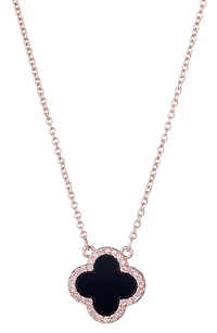 Cubic Zirconia Clover Pendant Necklace