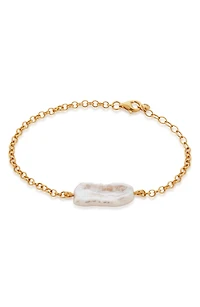 Nura Biwa Pearl Charm Bracelet