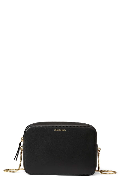 Boxy Chain Leather Crossbody Bag