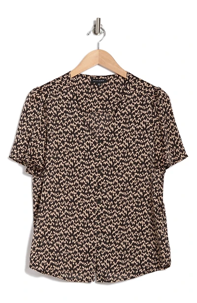 V-Neck Button Top