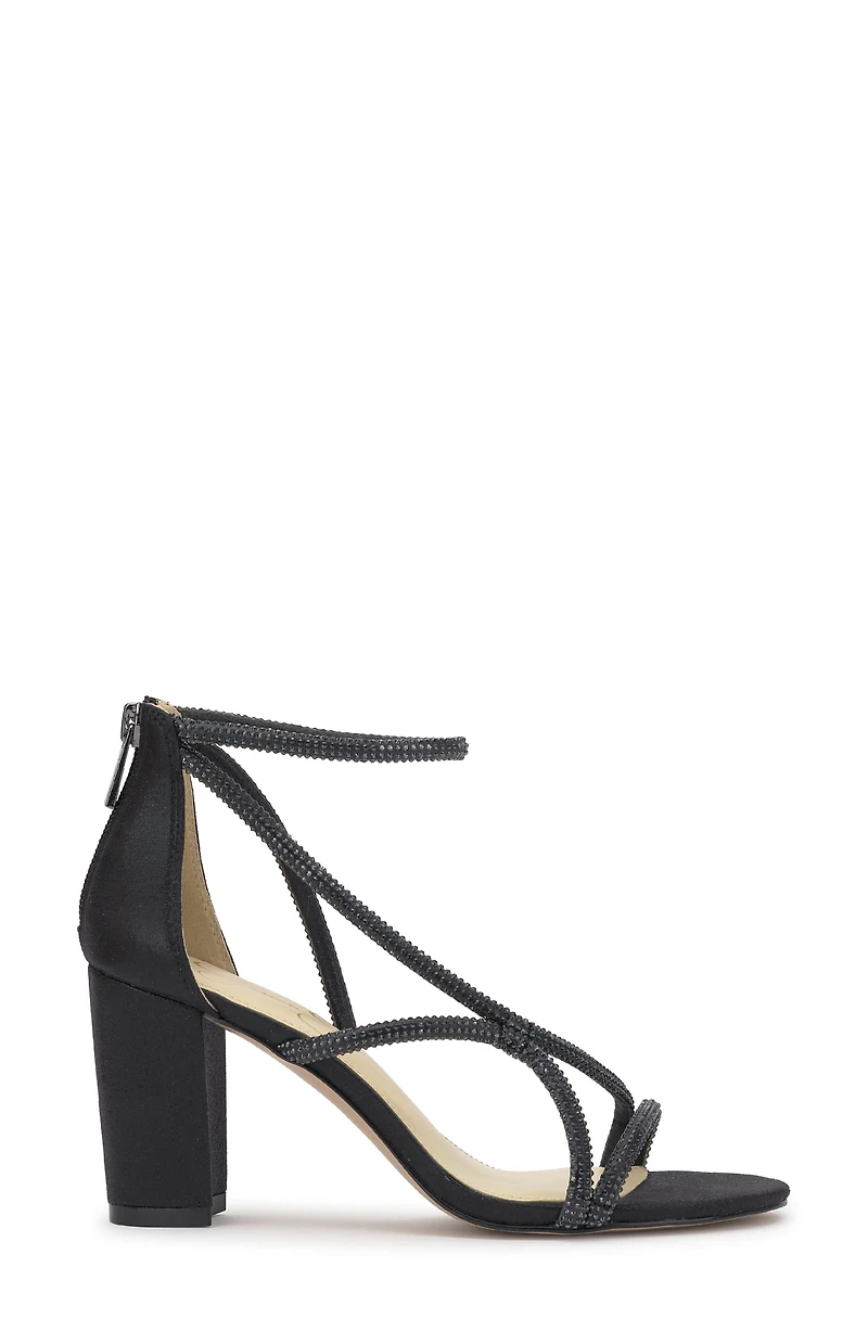 Shiny Ankle Strap Sandal