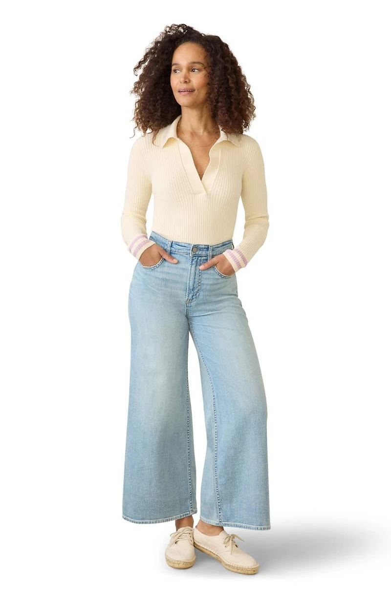 Shiloh Organic Cotton & Cashmere Polo Sweater
