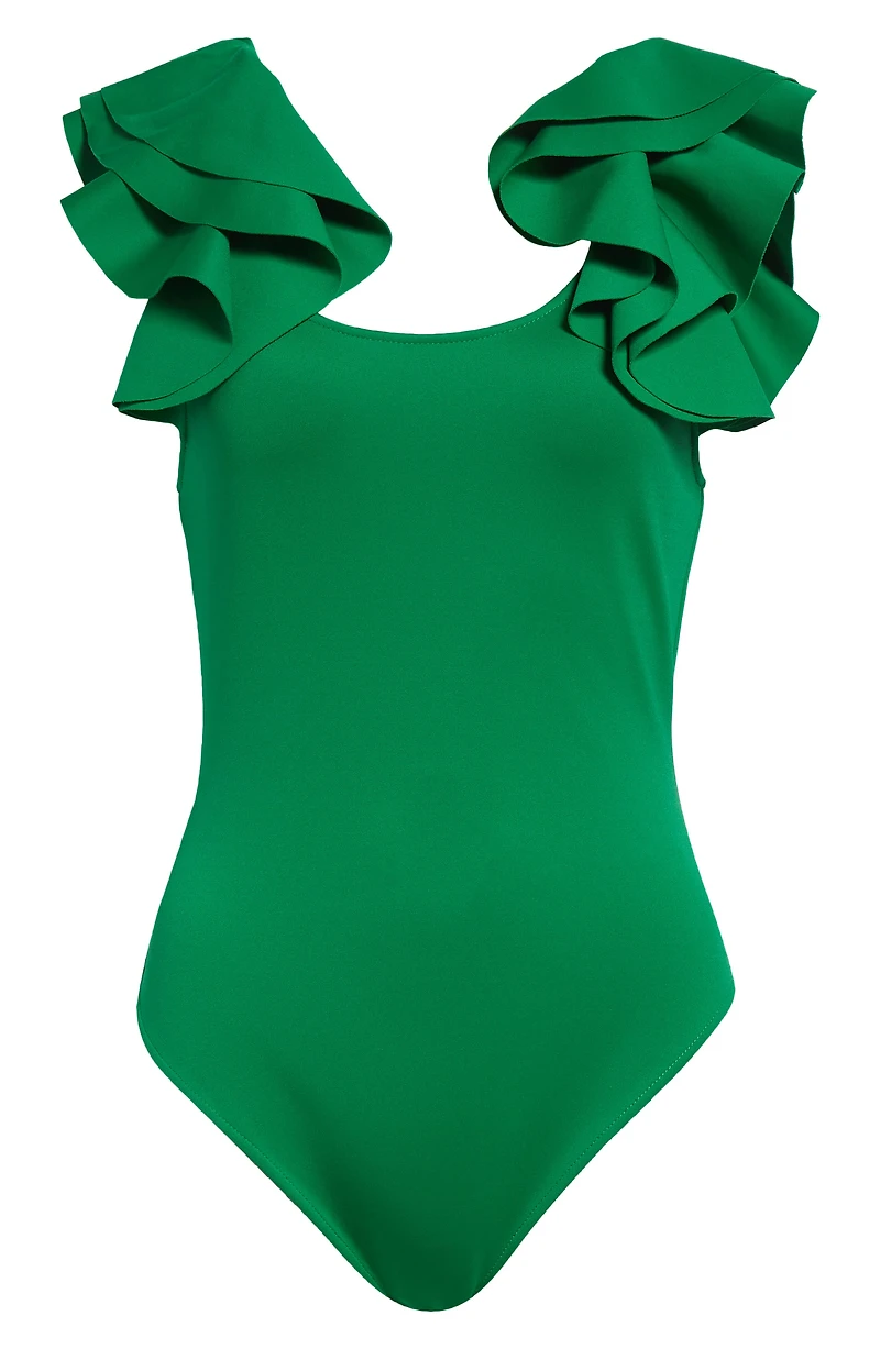 Tawny Ruffle Sleeve Bodysuit