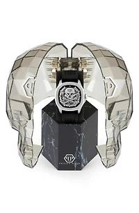 Skeleton Spectre Silicone Strap Watch, 42mm