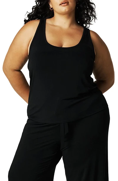 Lace Trim Racerback Pajama Tank