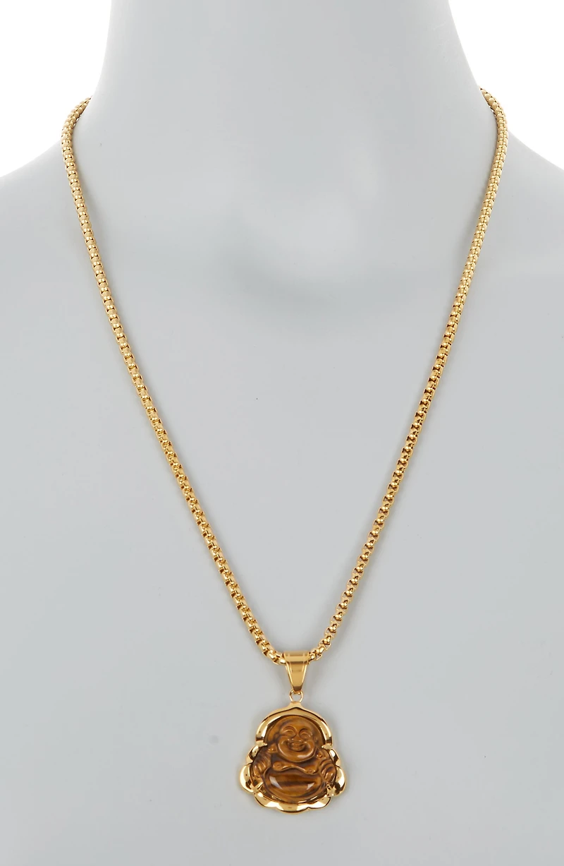 Men's Leo Buddha Pendant Necklace