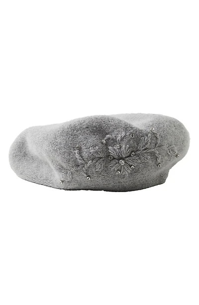 Faux Pearl Embellished Beret