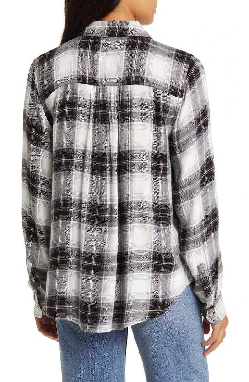 Cloud Plaid Boyfriend Shirt