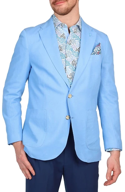 Solid Linen Blend Sport Coat
