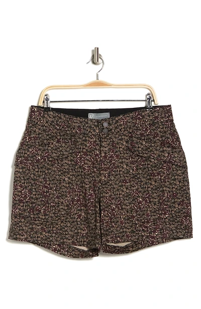 'Ab'Solution High Waist Floral Stretch Cotton Shorts