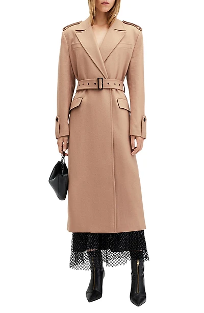 Augusta Wool Blend Trench Coat
