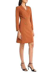 Long Sleeve Tuxedo Dress