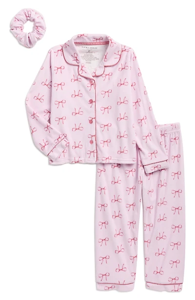 Kids' Velour Two-Piece Pajamas & Scrunchie Set