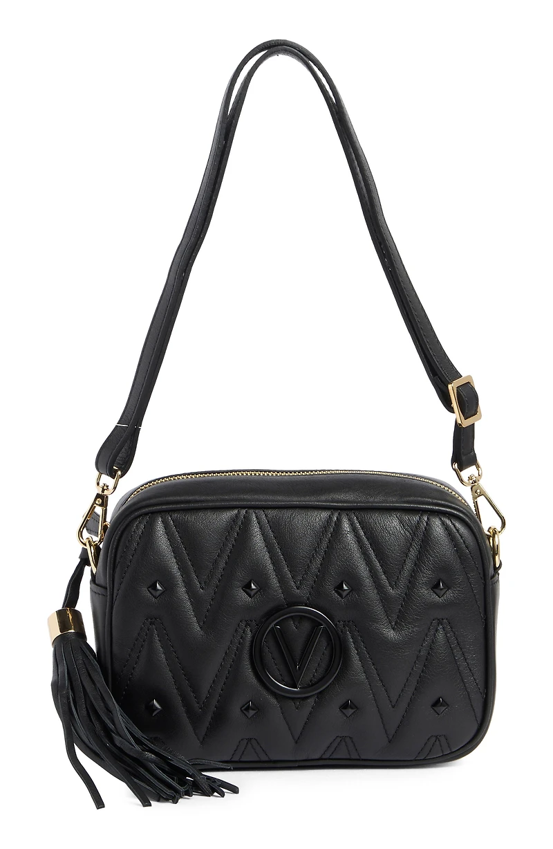 Mia VLOGO Quilted Leather Shoulder Bag