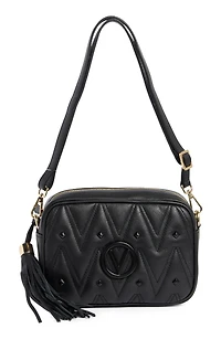 Mia VLOGO Quilted Leather Shoulder Bag