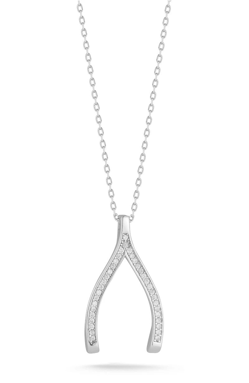 Wishbone Pendant Necklace
