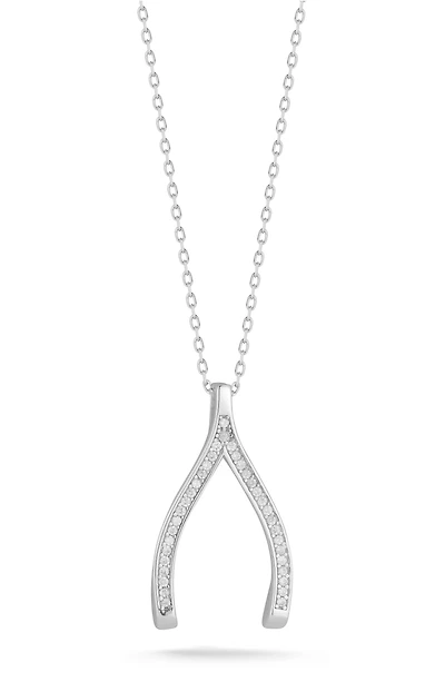 Wishbone Pendant Necklace