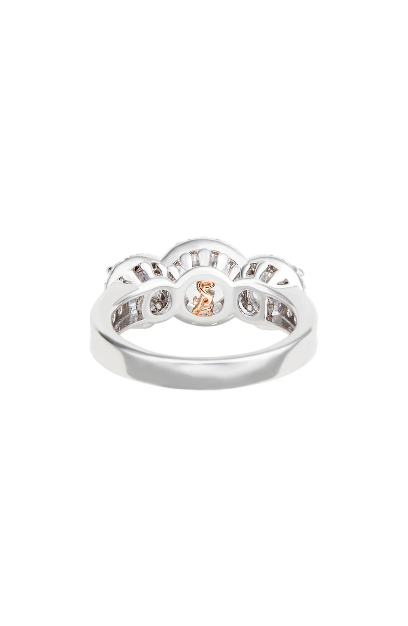 Sterling Silver Three Stone CZ Ring