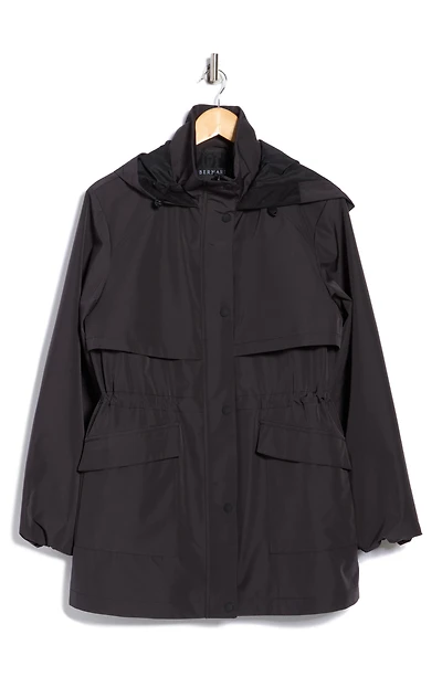 Hooded Long Raincoat