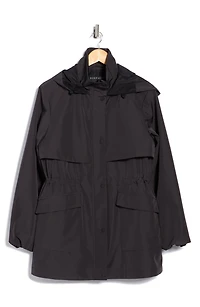 Hooded Long Raincoat